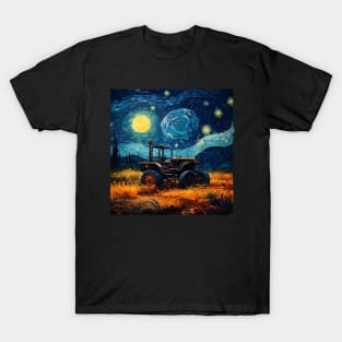 Tractor Starry Night Farmer's Delight, Rural Roots Tee Collection T-Shirt